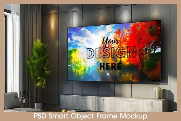 Download Frame TV Art Horizontal Mockup PSD File - Premium Bundle