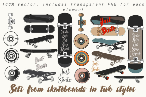 Download Skateboard Vector Pack - Skateboard Collection