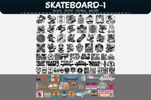 Download Skateboard Vector Clipart – 78 Designs - Skateboard Collection