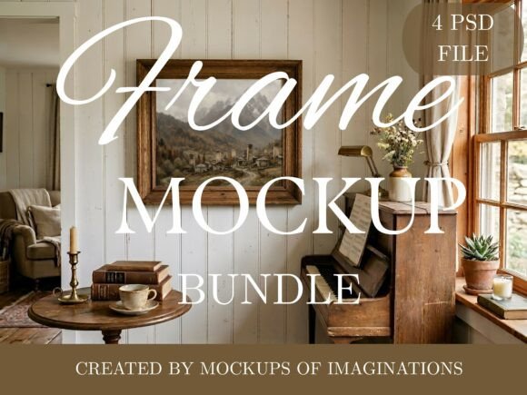 Download Vintage Frame Mockup Bundle - 4 PSD File - Premium Resources